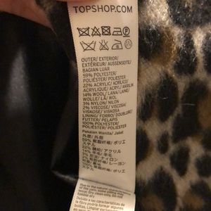 Topshop Jackets & Coats - Top shop wool blended Leopard coat Topshop Jackets & Coats - Top shop wool blended Leopard coat
